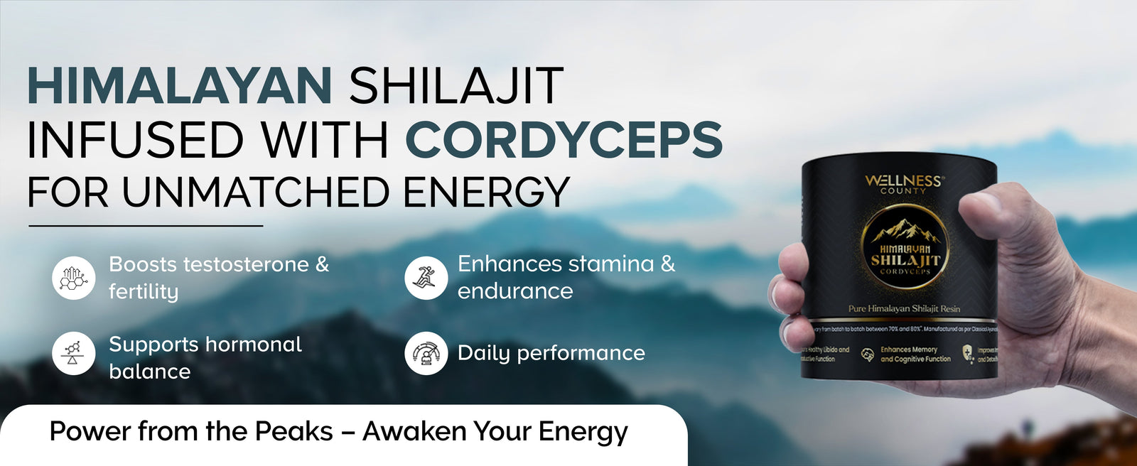 Himalayan Shilajit Resin with Cordyceps – Power Meets Endurance