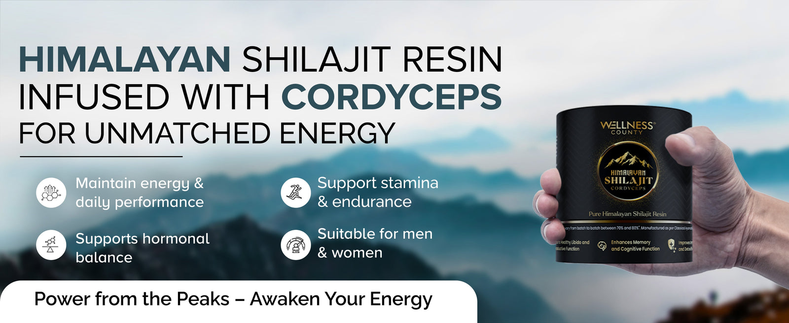 Himalayan Shilajit Resin with Cordyceps – Power Meets Endurance